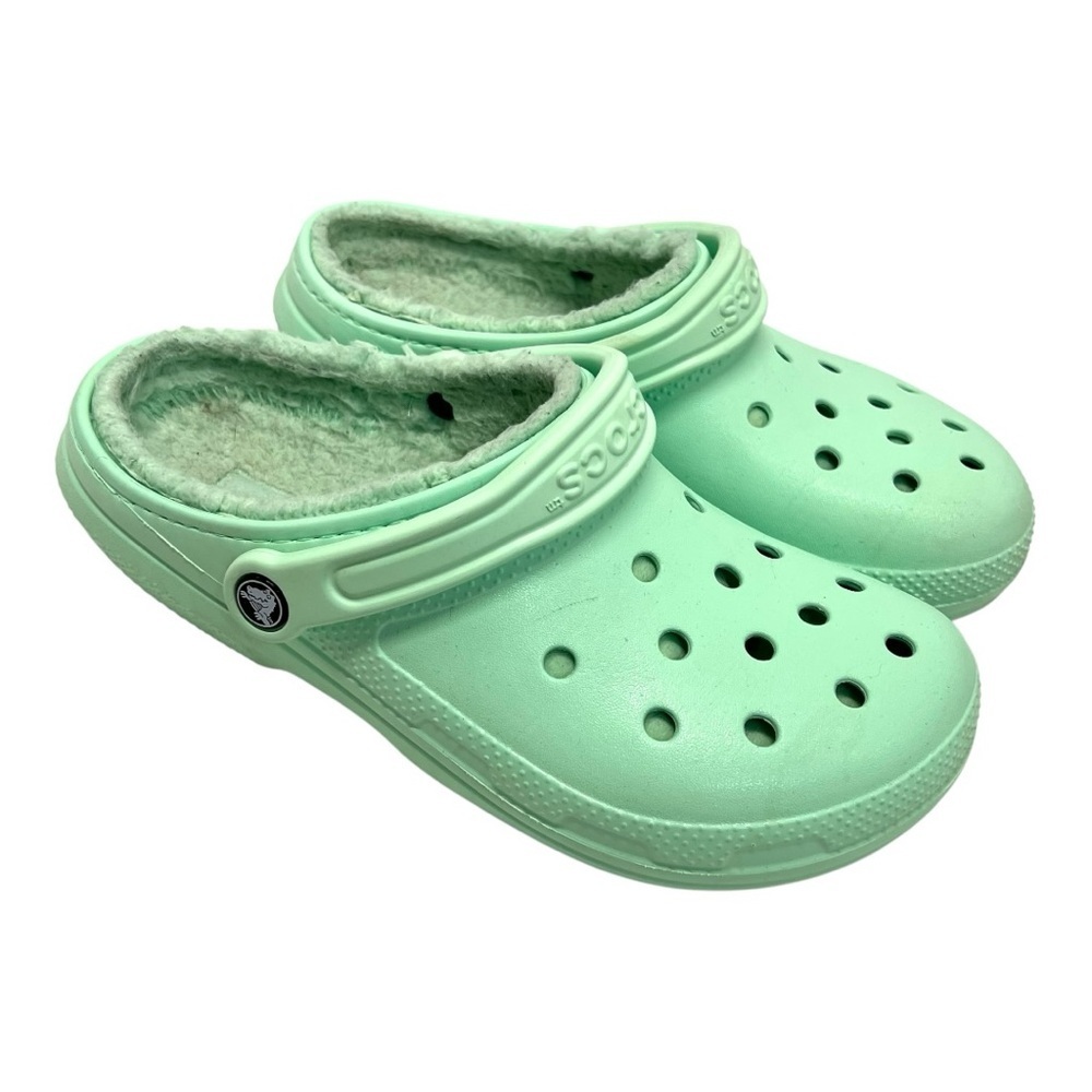 Crocs Classic Lined Comfort Clog Mint Green Casual Men’s 7 - Picture 2 of 16